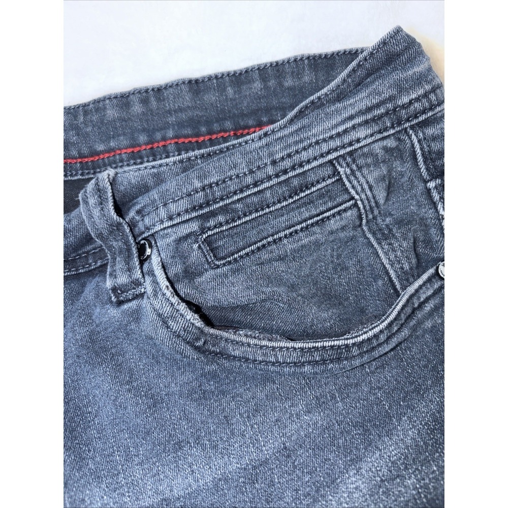 STEVE'S JEANS Whiskering distressed look blue jeans Men's size 34 x 32 Stretch - Picture 3 of 11